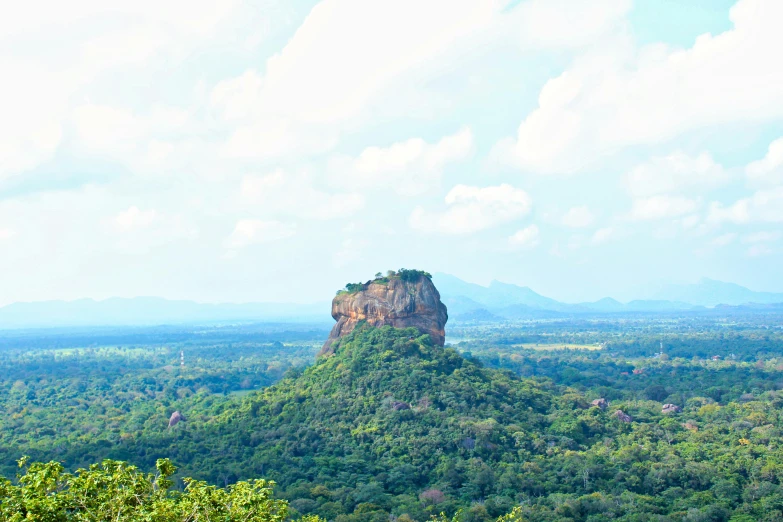 mountains in the distance are pictured from high up