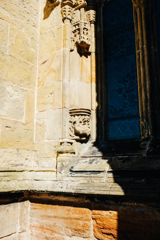 an image of a close up view of an old building