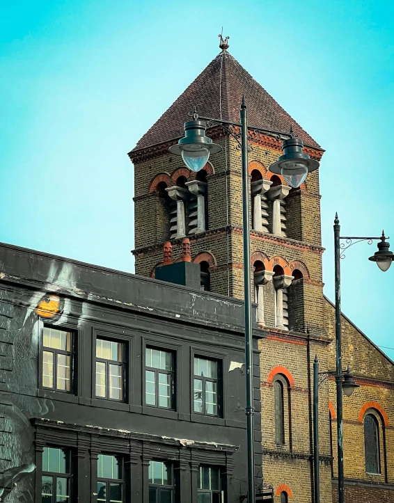 an old building that has been converted into a clock tower