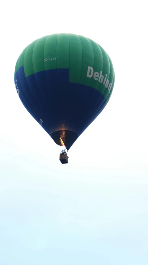 a  air balloon soaring through the sky with dephilow