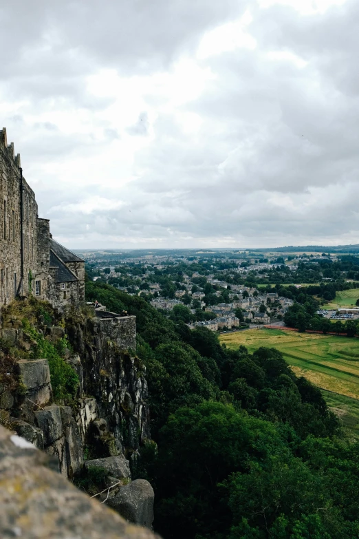 the view from a high wall of castle