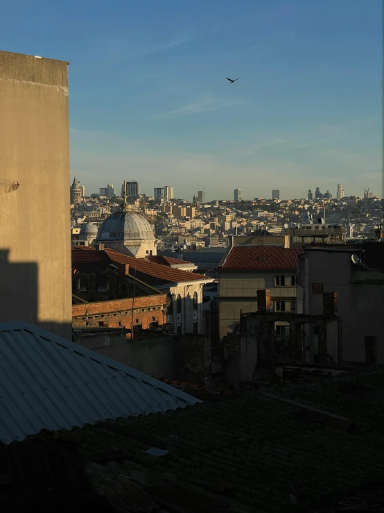 this is the city of barcelona, taken from a building roof