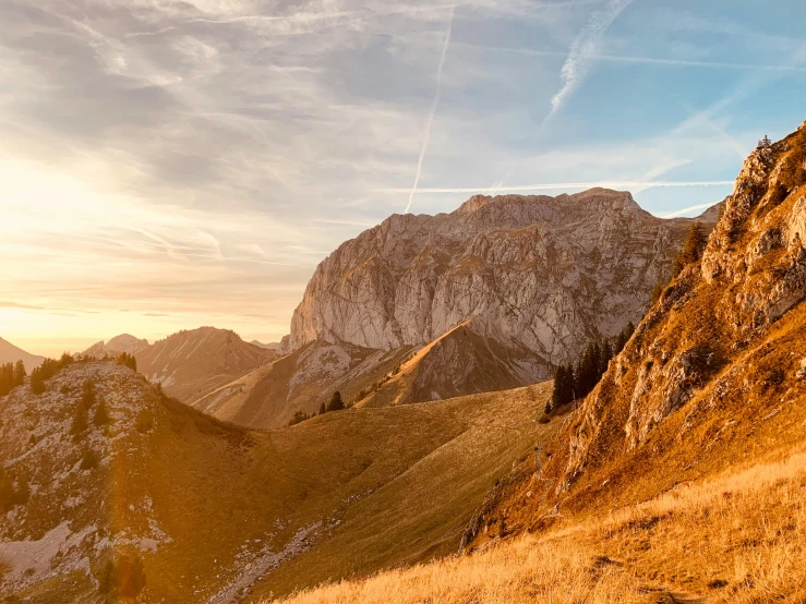 mountain landscape on an autumn evening in the dovre