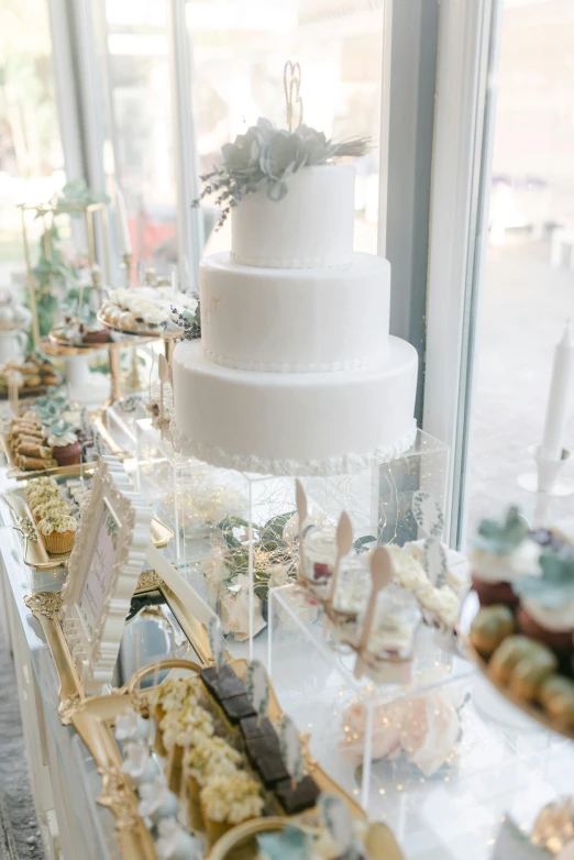 an image of a table with food and desserts