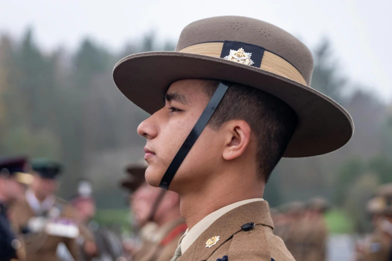 a close up of a person wearing a uniform