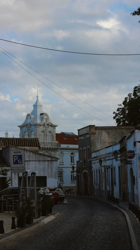 an old european village street that is deserted