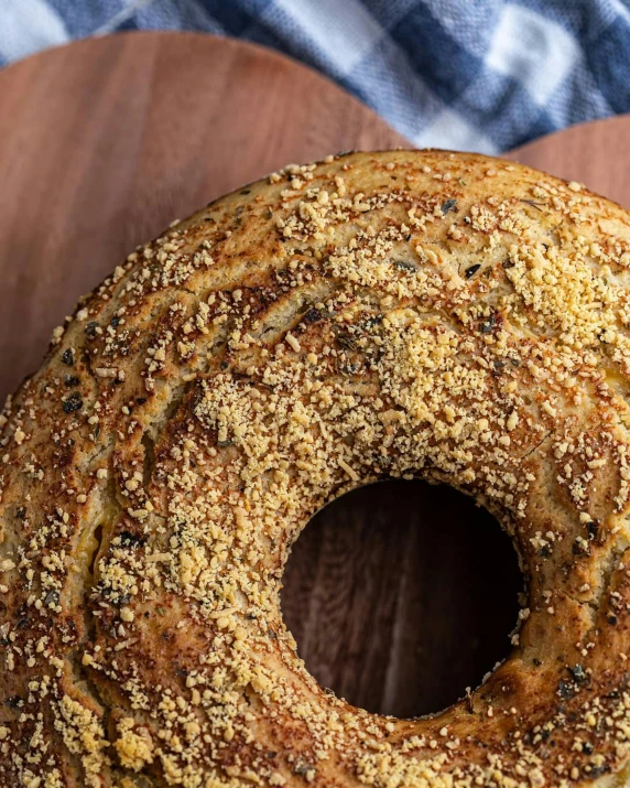 a wooden board with bread on it