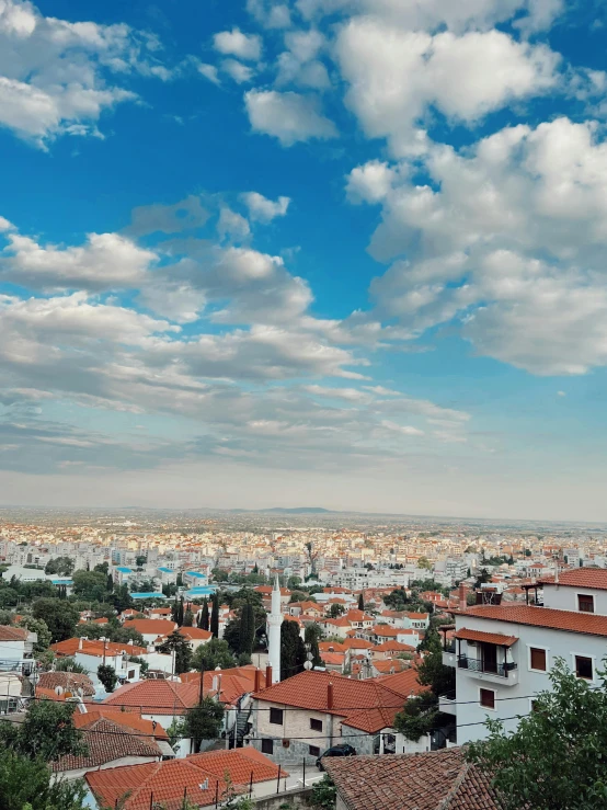 a panoramic view shows the surrounding residential areas