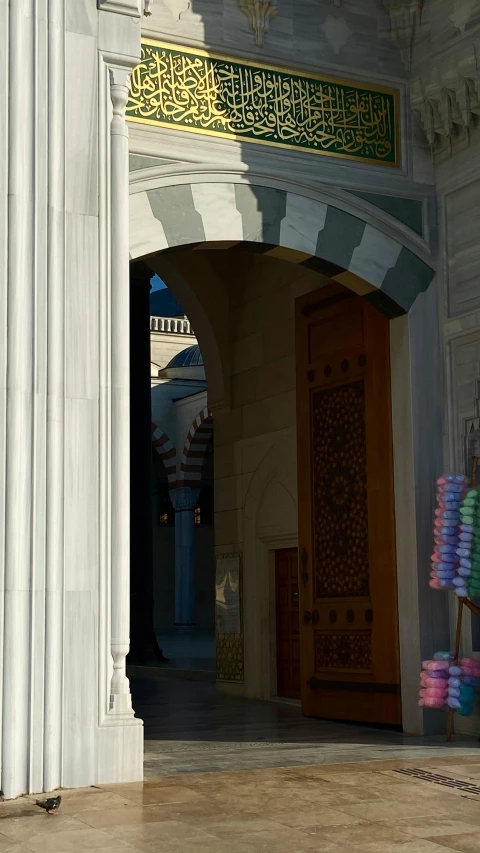 the columns and arches are decorated with oriental decorations