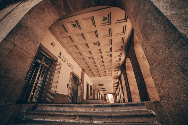 a building with some stairs and steps leading up it