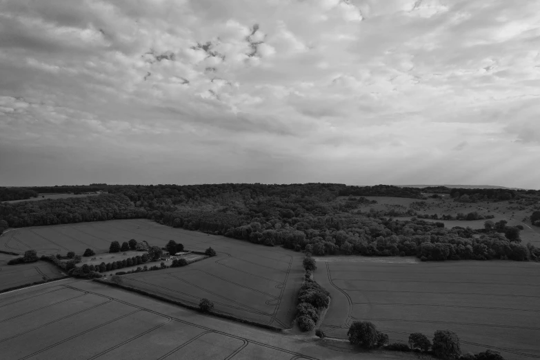 an aerial view of a rural area