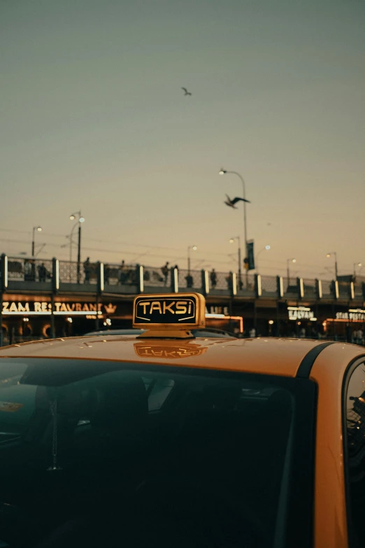 taxi cab number displayed at station in urban setting