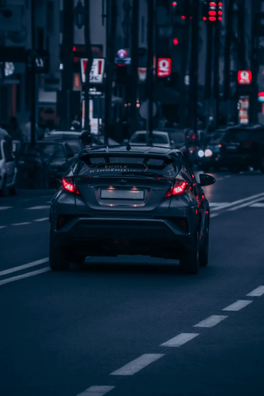 a car that is sitting in the street