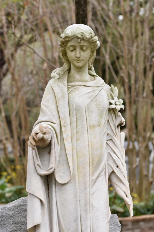 a statue of a person with a coat around their shoulders