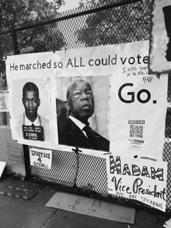 two posters of martin luther luther, jr and the presidential candidate