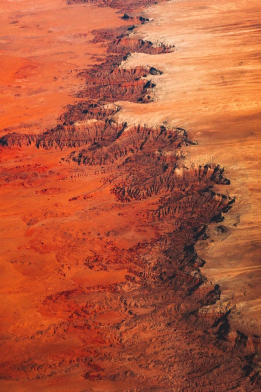 the surface of a barren desert with an unusual pattern