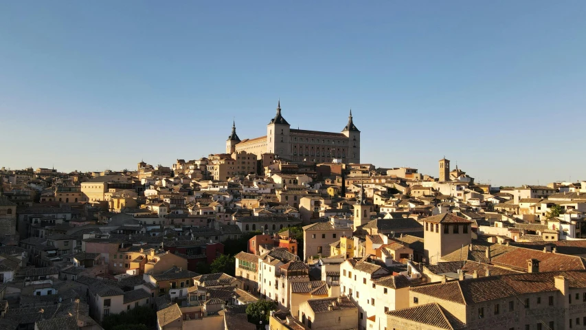 a view of some very old city from the hill