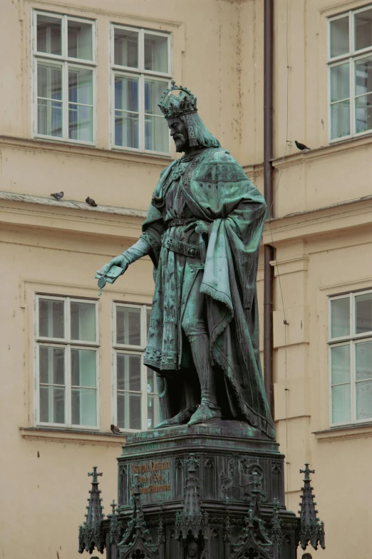a statue of a man on a pedestal