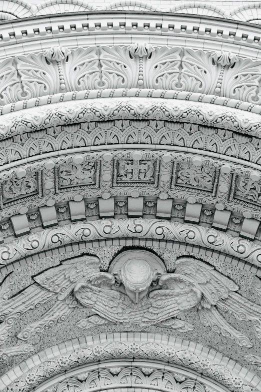 a black and white po of the ceiling in a cathedral