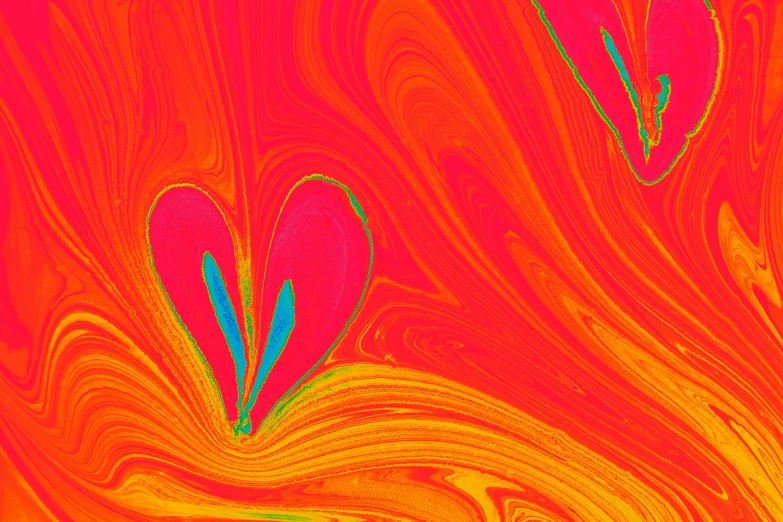 the heart shapes on this abstract background are an interesting art piece