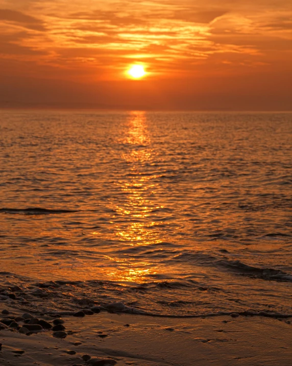 a person holds their surfboard and watches the sunset over water