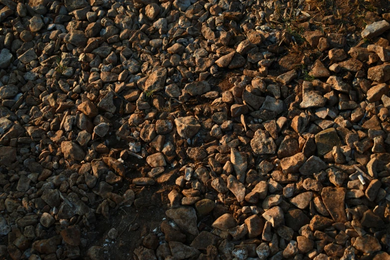 an aerial view of rocky area that appears to be homegrown