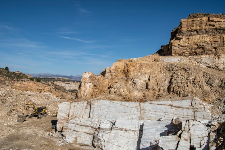 some stone formations that look like they have been cut