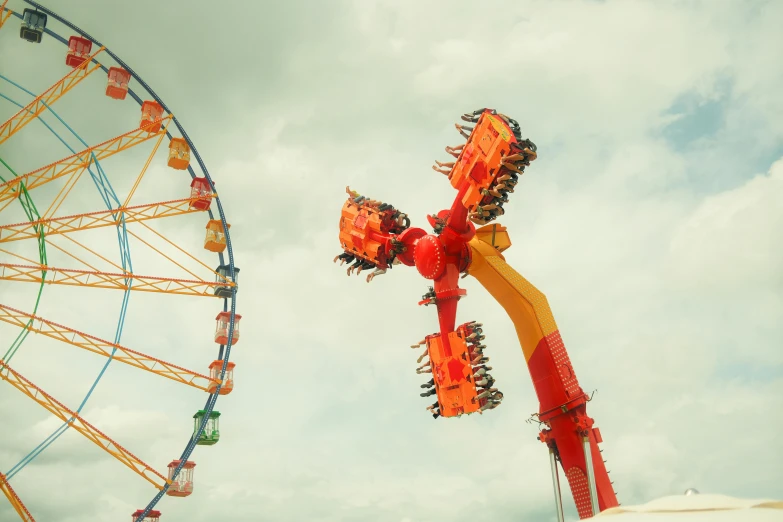 amut rides and a big wheel in the sky