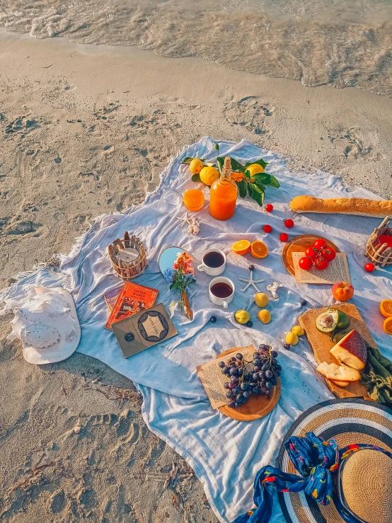 some food that is laying on the sand