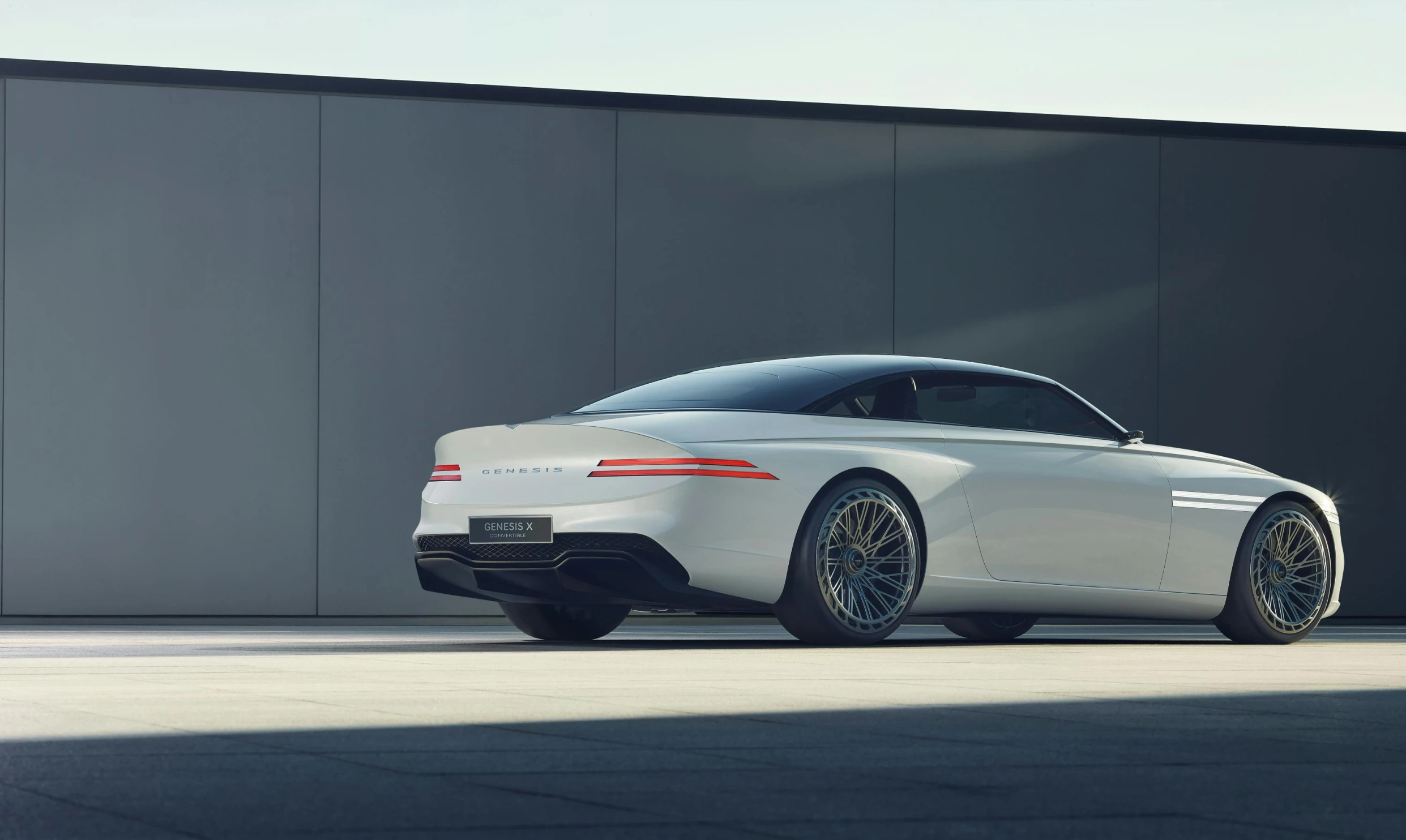 the bmw concept car is seen from behind