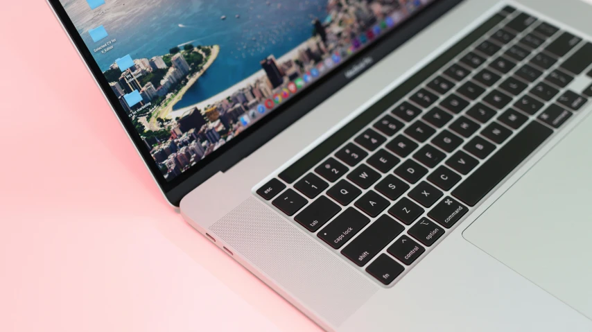 a close - up of a laptop computer on a table