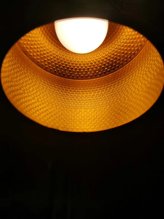 an image of a round light coming from underneath