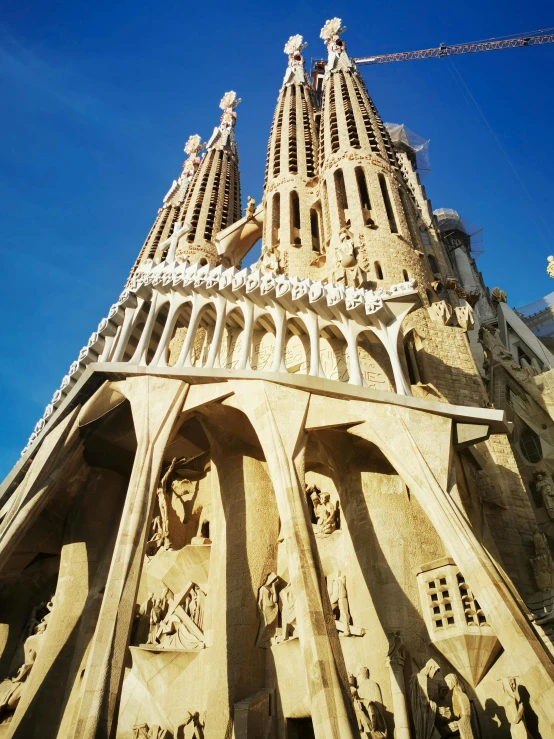 the cathedral on top of the building is intricately intricately shaped