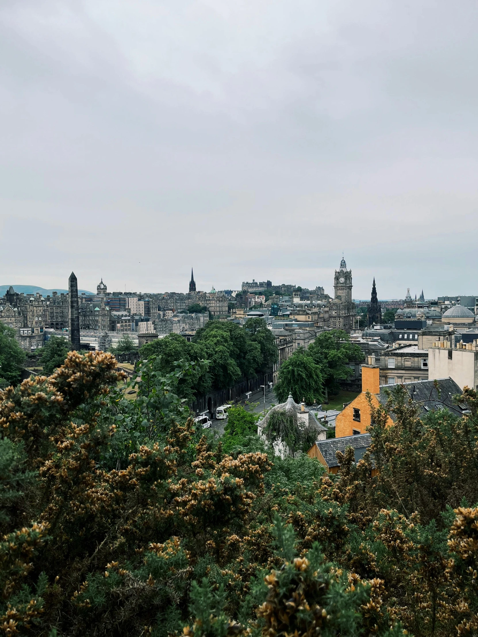 a view of the city from a hill in europe