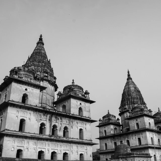 black and white image of the front of an old church