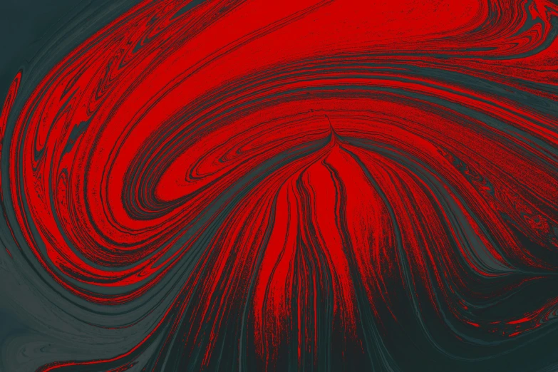 a black and red art background with some red lines