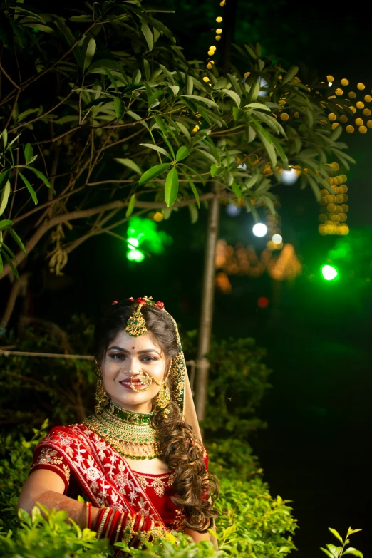 a beautiful woman in a traditional indian garban dress