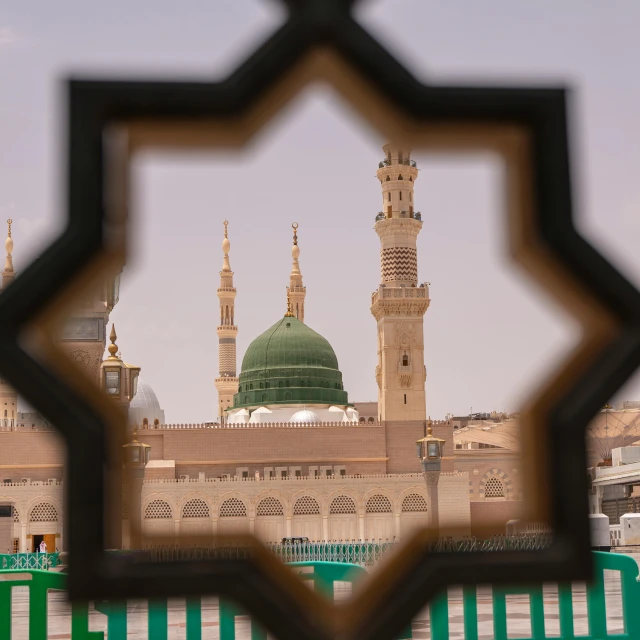 an open view through a window of some architecture