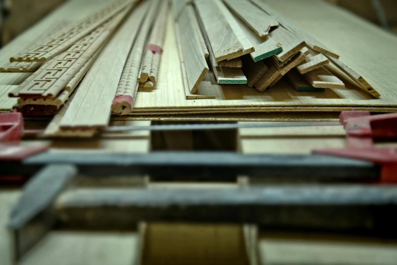 wooden tracks and different types of rails