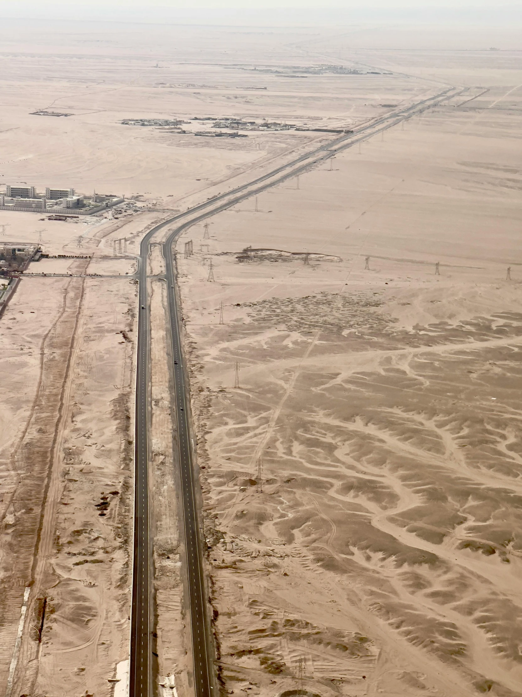 an aerial view of many lanes in the middle of nowhere