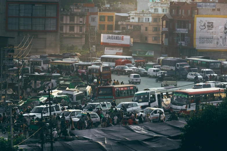 a lot of people standing on top of a street