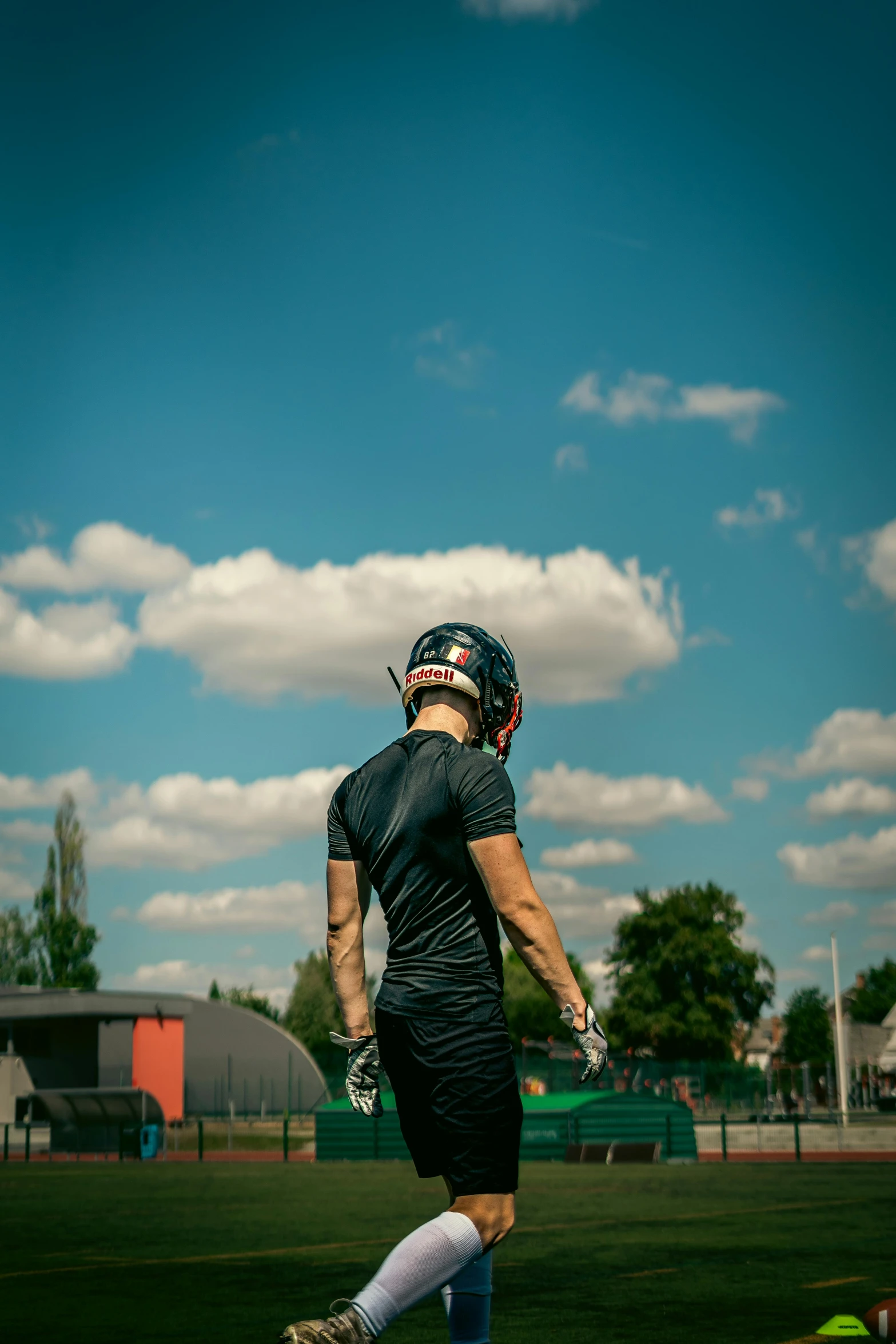 a man playing soccer on the field