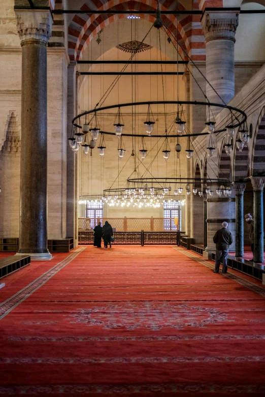 a red carpet is shown in the middle of an ornate hallway