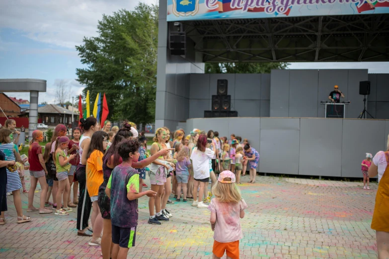 an event with people watching onlookers