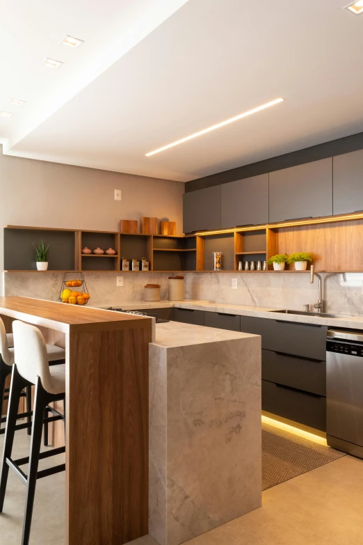 a kitchen filled with lots of counter top space