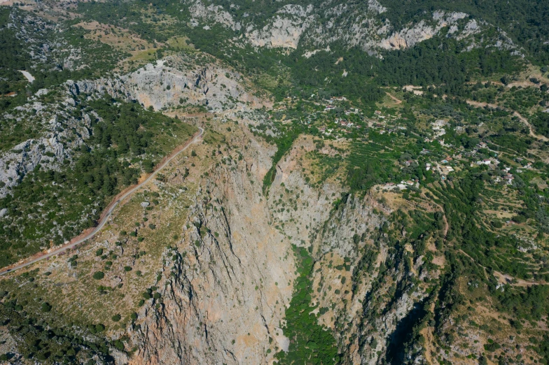 mountains and valleys covered in moss and trees