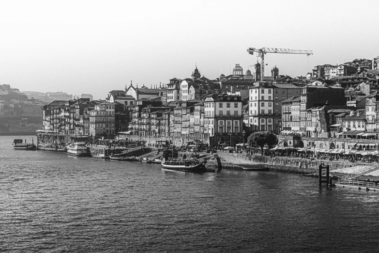 the town is next to a bridge over water