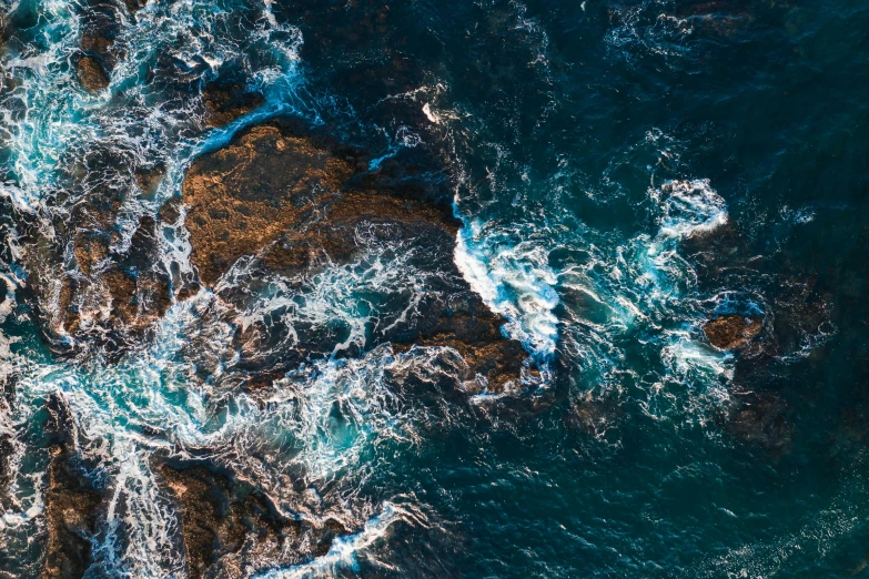 a close up image of the ocean waves in the water