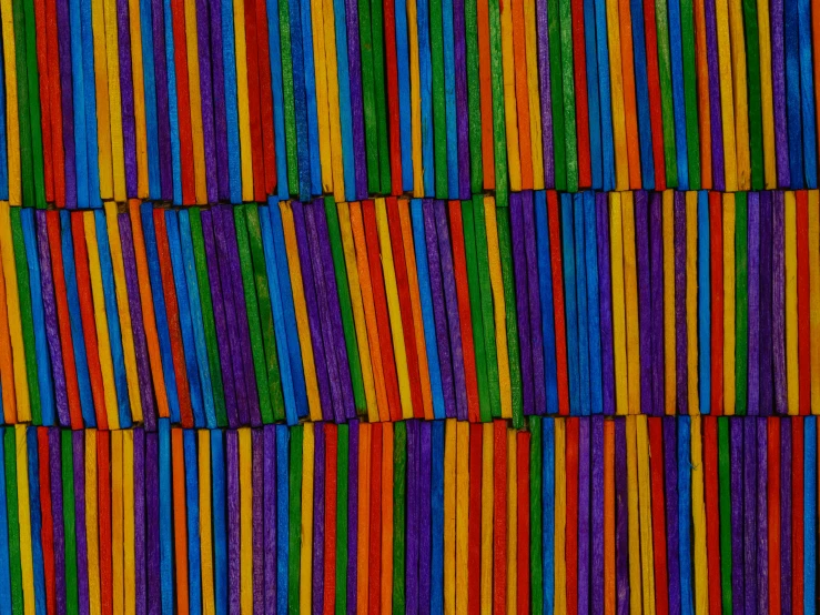 rainbow colored fabric, diagonally striped with stripes