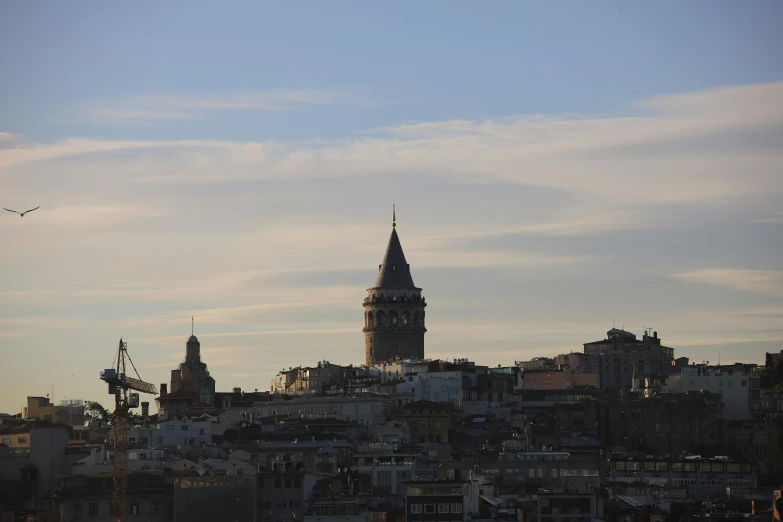 a clock tower on top of a tall building